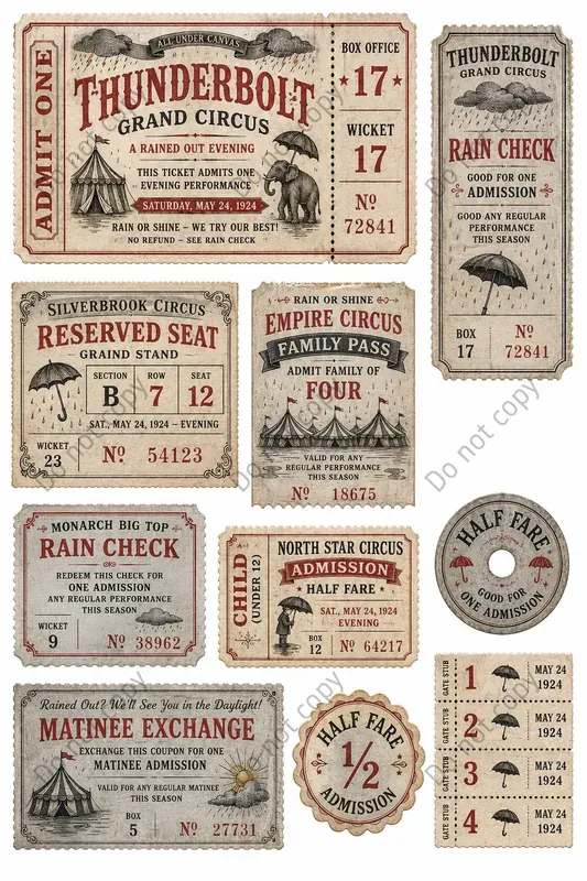 Circus Ticket Booth Ephemera