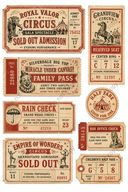 Circus Ticket Booth Ephemera