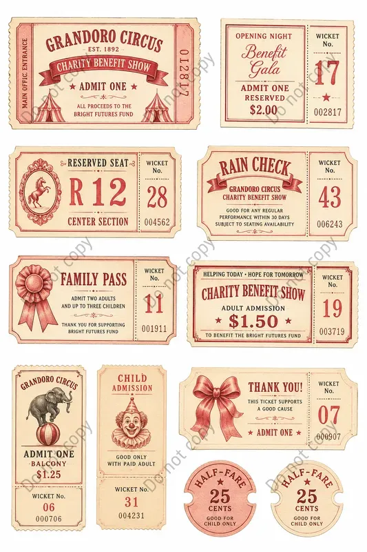 Circus Ticket Booth Ephemera