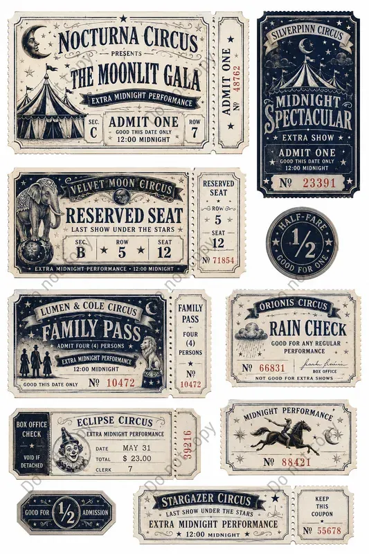 Circus Ticket Booth Ephemera