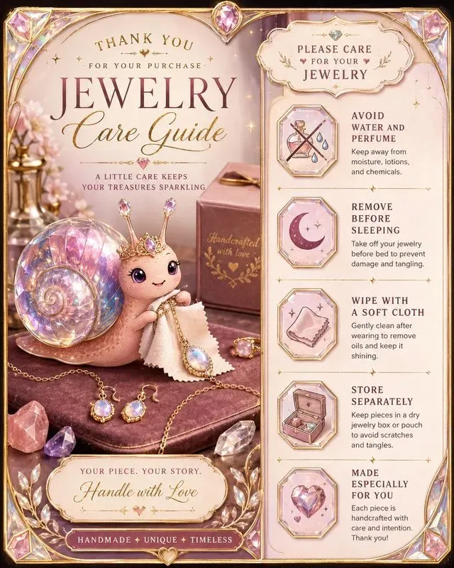 Cute Fantasy Product Care Cards