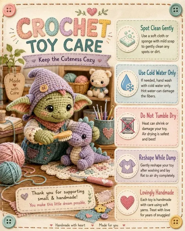 Cute Fantasy Product Care Cards