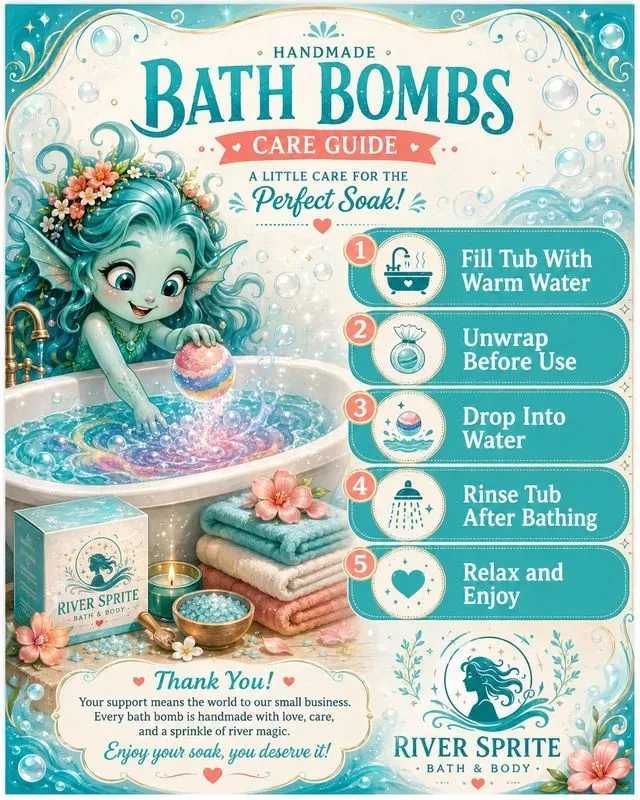 Cute Fantasy Product Care Cards