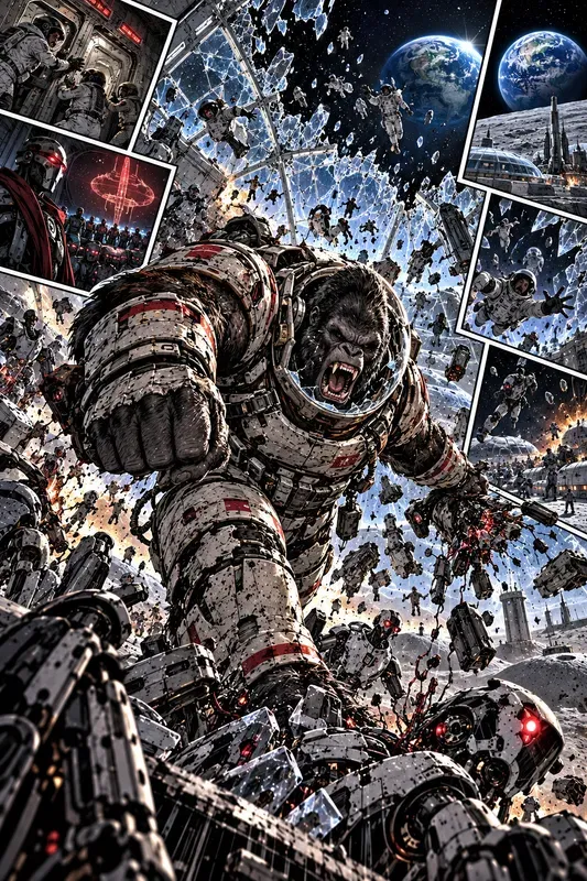 Explosive Comic Book Splash Art