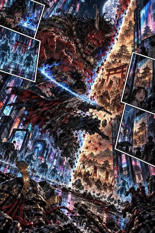 Explosive Comic Book Splash Art