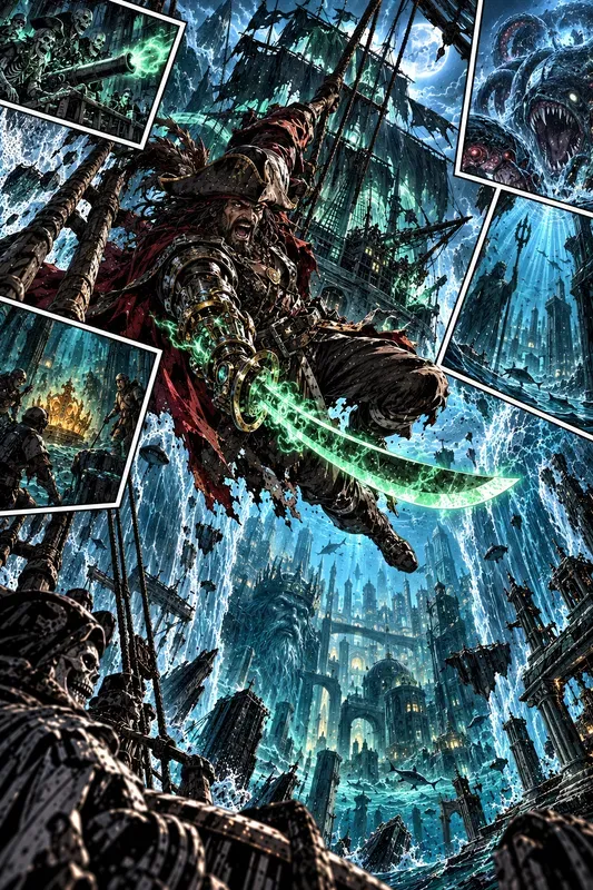 Explosive Comic Book Splash Art