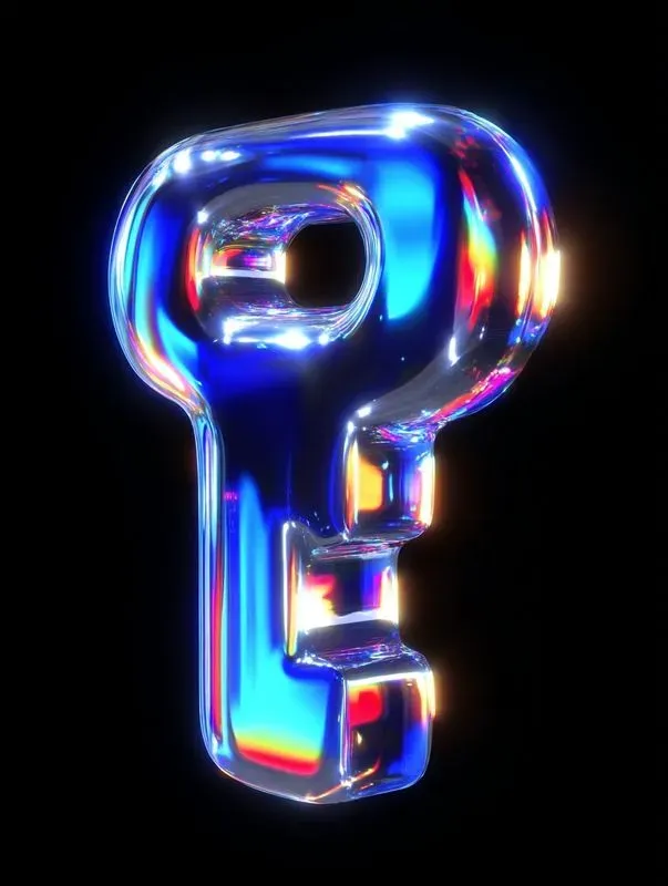 3D Holographic Chrome Objects