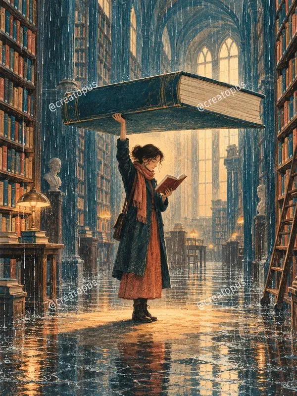 Surreal Bookish Dreamscape Art Prints