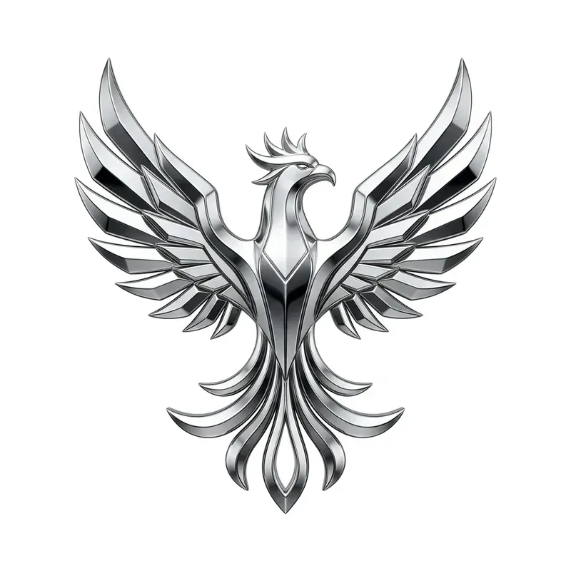 Premium Silver 3d Logo Branding Icons