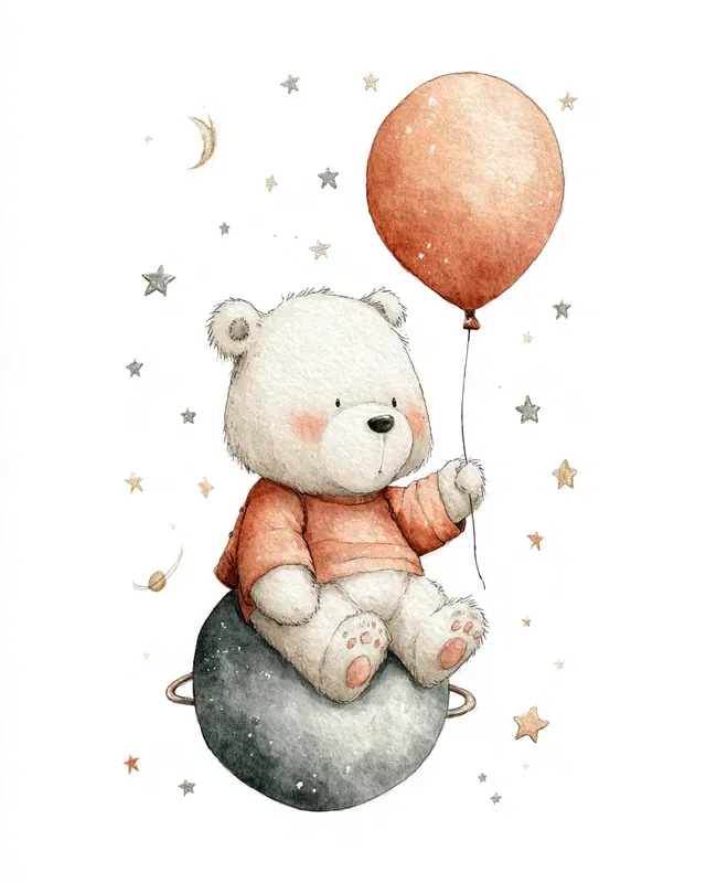 Cosmic Woodland Animal Nursery Art