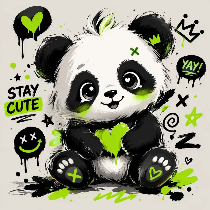 Cute Graffiti Animal Sticker Design Sets