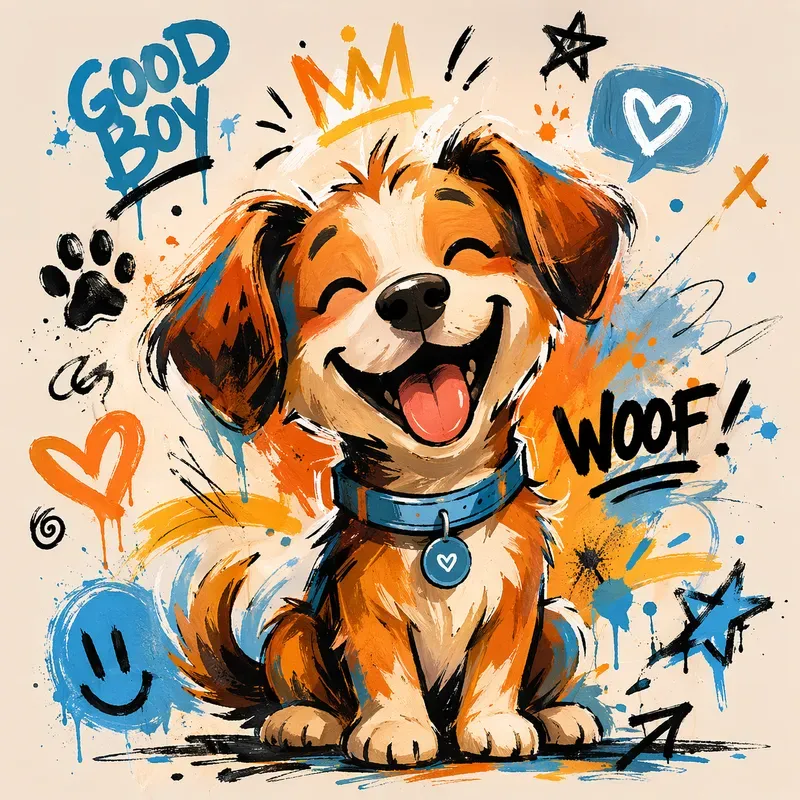 Cute Graffiti Animal Sticker Design Sets