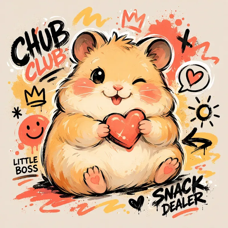 Cute Graffiti Animal Sticker Design Sets