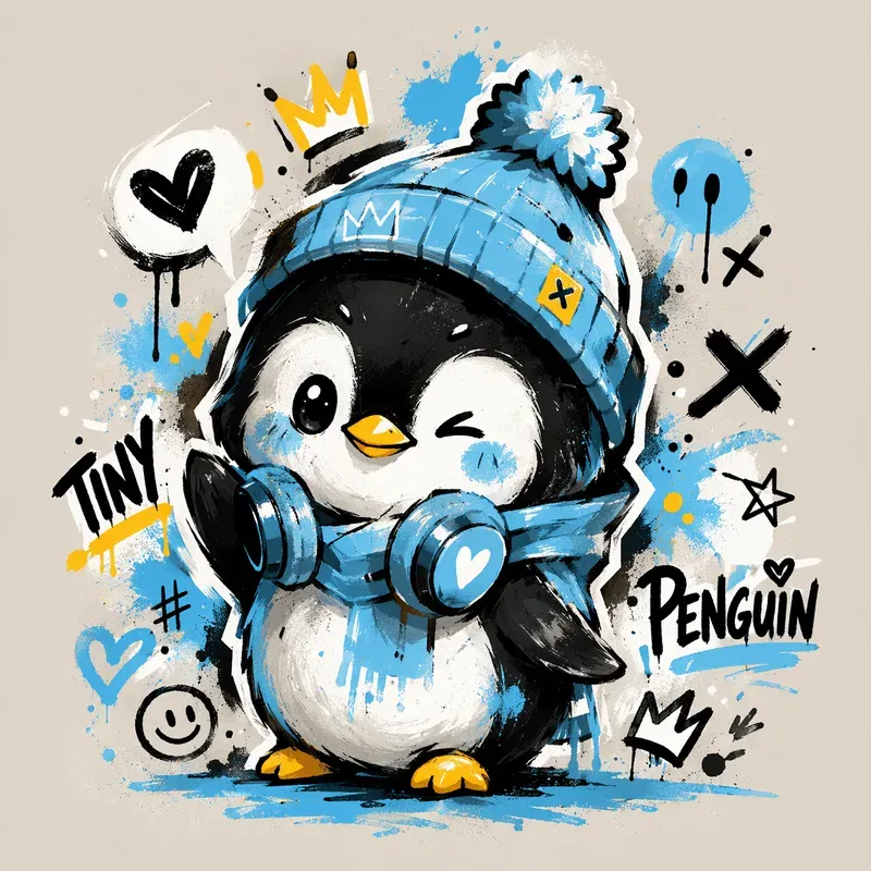 Cute Graffiti Animal Sticker Design Sets