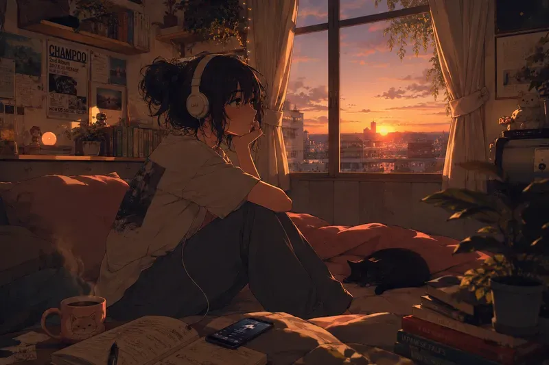 Cozy Lofi Anime Room Scenes