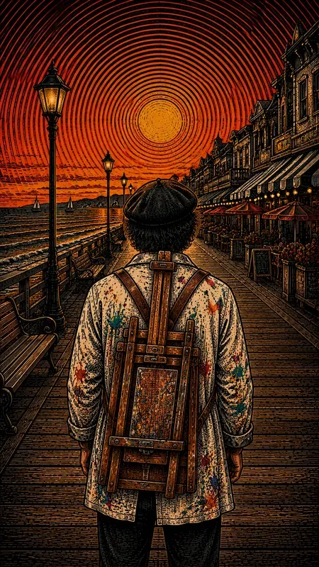 Vibrant Linocut Poster Graphic Creators