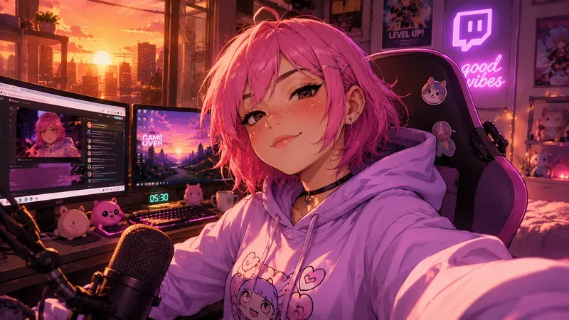 Anime Gamer Streamer Setups
