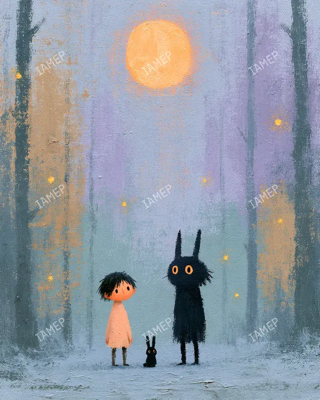 Gouache Brushstroked Storybook Paintings