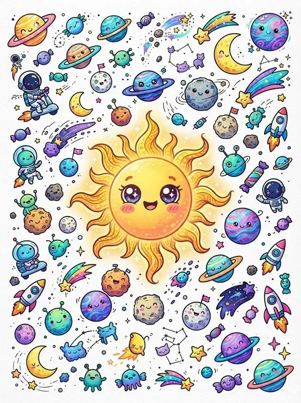 Vibrant Cute Doodle Packs