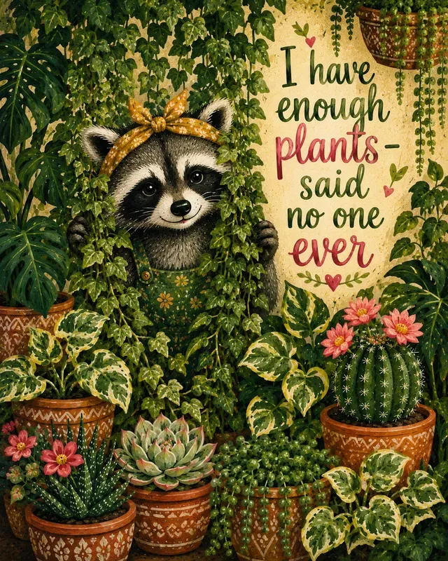Plant Mom Animal Illustration Art Prints