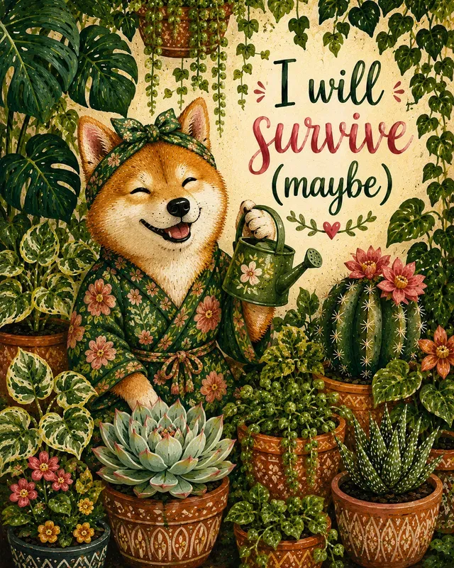 Plant Mom Animal Illustration Art Prints