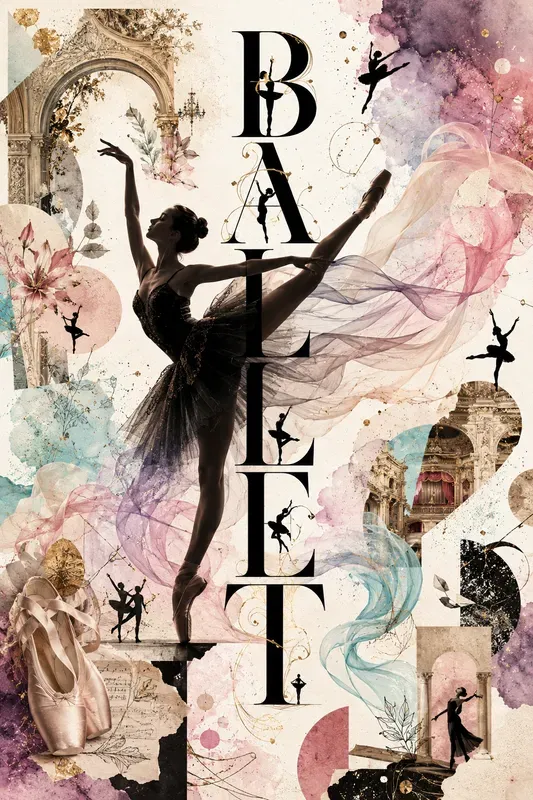Dynamic Dance Silhouette Collages