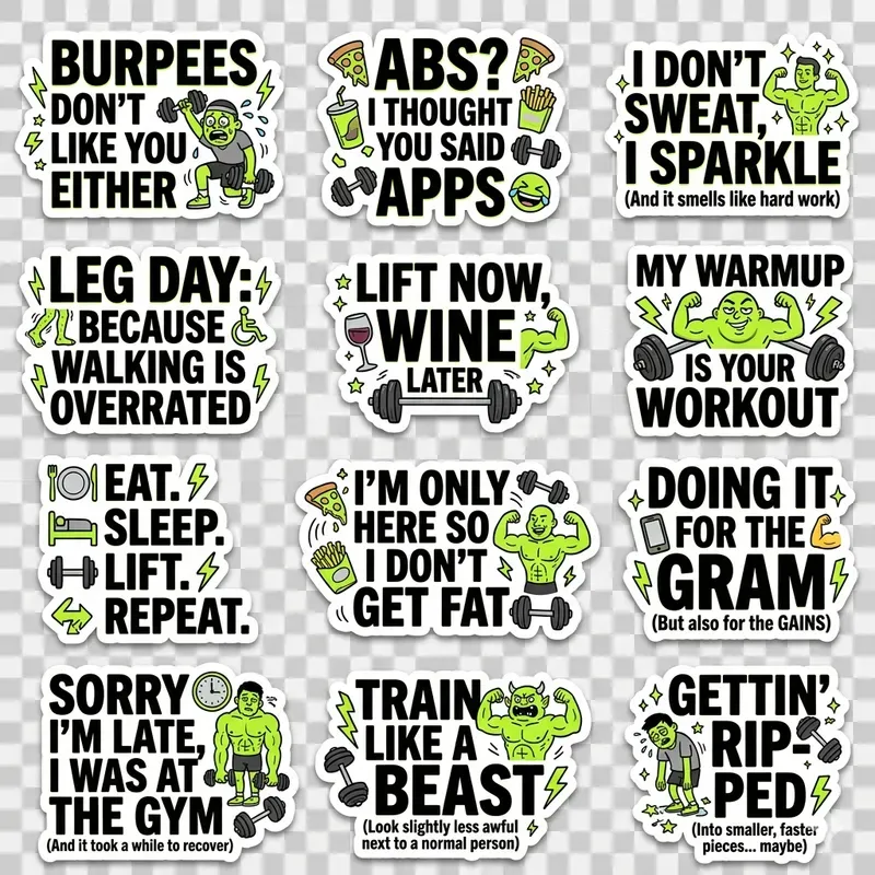 Snarky Funny Quote Sticker Pack Gens