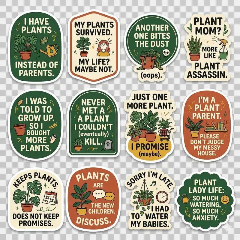 Snarky Funny Quote Sticker Pack Gens