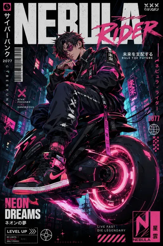 Urban Anime Power Poster Generator