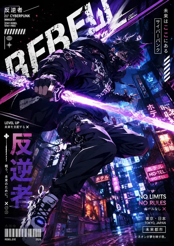 Urban Anime Power Poster Generator