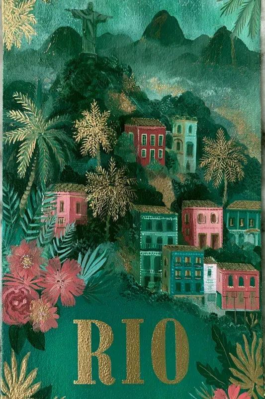 Ornamental Painted Travel Posters