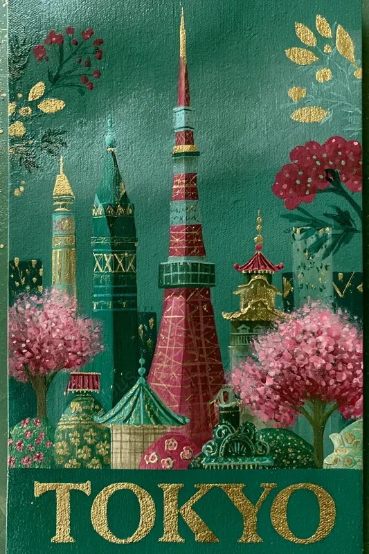 Ornamental Painted Travel Posters