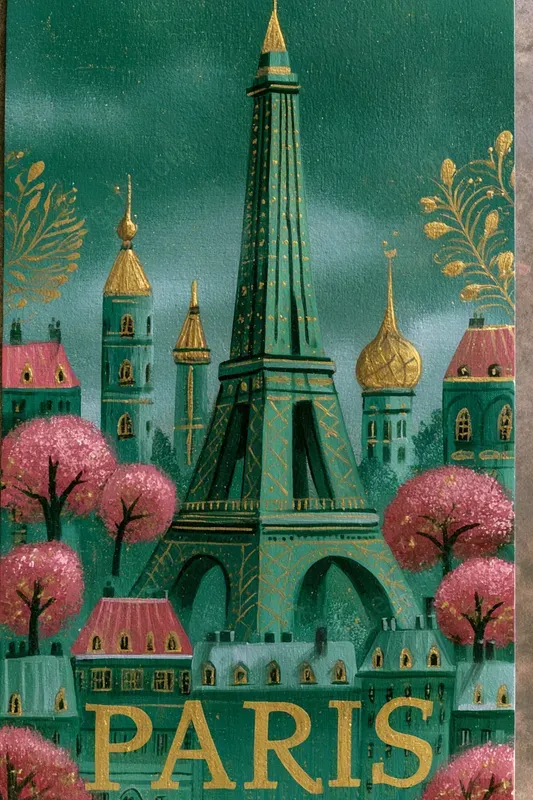 Ornamental Painted Travel Posters