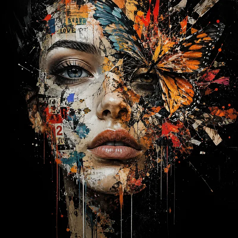 Abstract Urban Face Art Generator