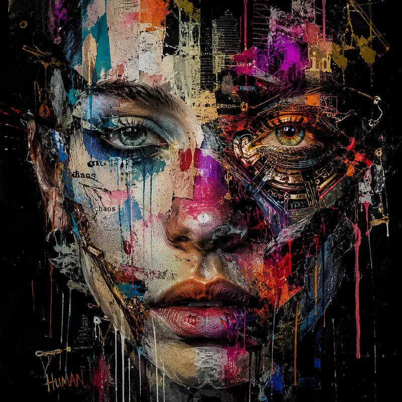 Abstract Urban Face Art Generator