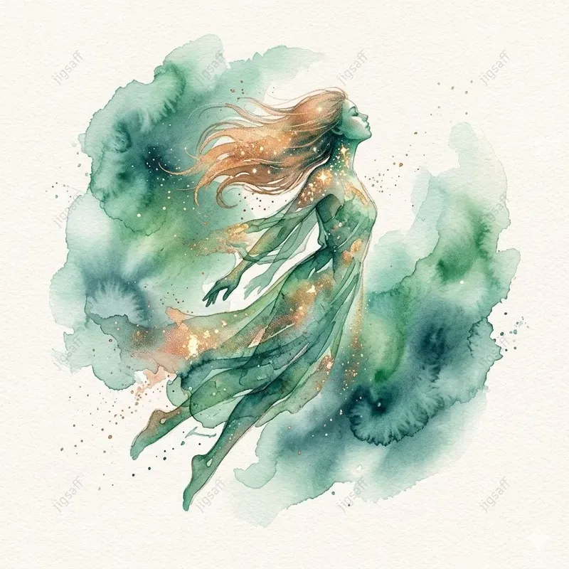 Cosmic Spirit Watercolor Illustrations