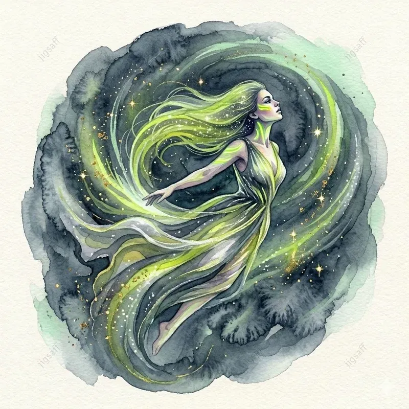 Cosmic Spirit Watercolor Illustrations