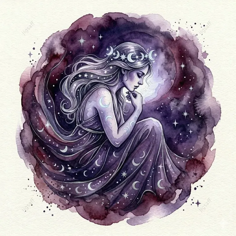 Cosmic Spirit Watercolor Illustrations