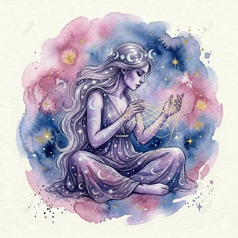 Cosmic Spirit Watercolor Illustrations