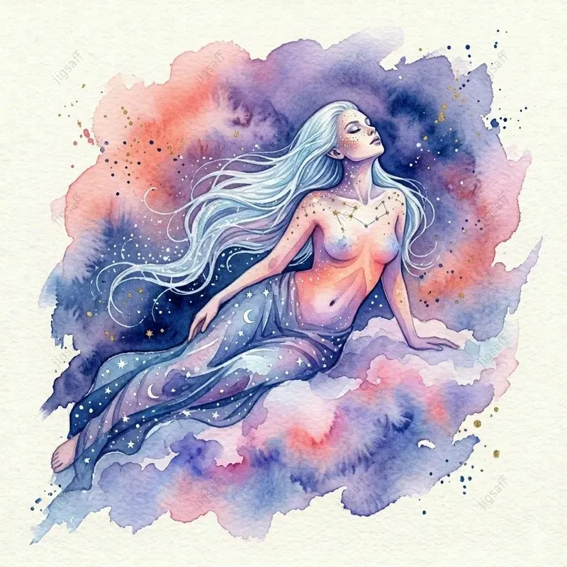 Cosmic Spirit Watercolor Illustrations