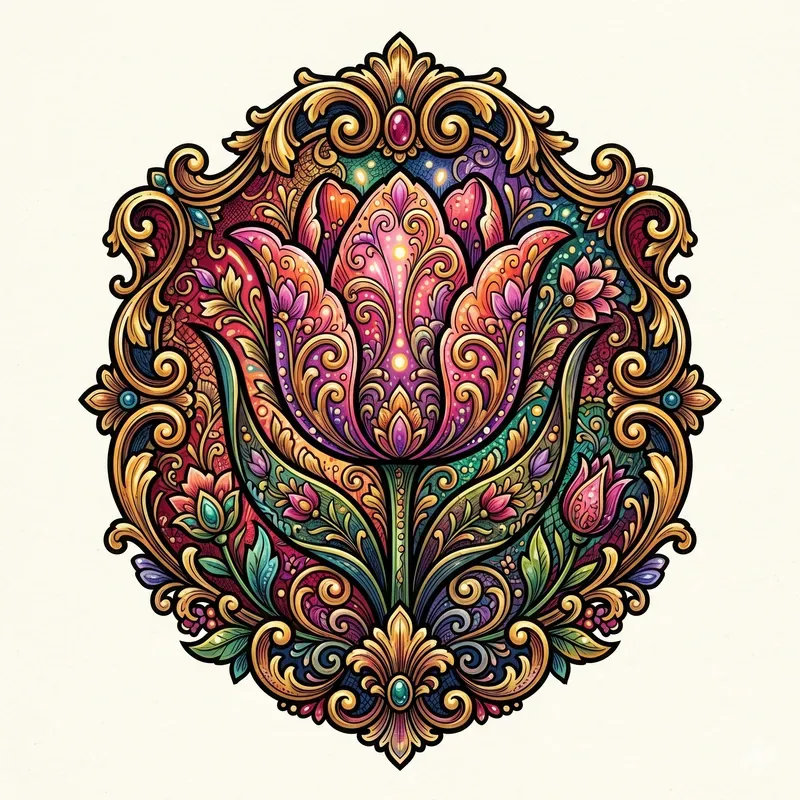 Ornamental Floral Emblems