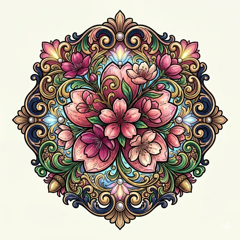 Ornamental Floral Emblems