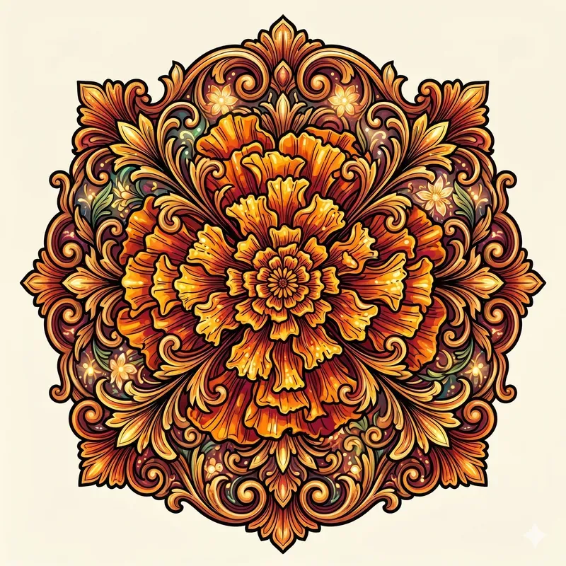 Ornamental Floral Emblems