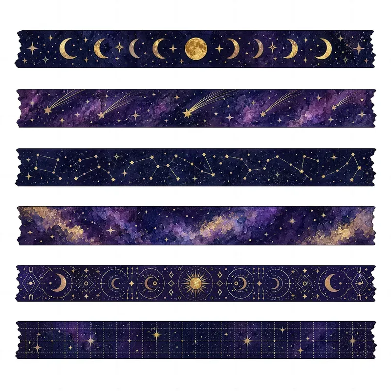 Decorative Isolated Paper Tape Stickers