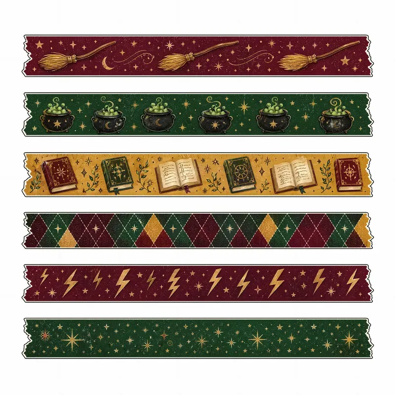 Decorative Isolated Paper Tape Stickers