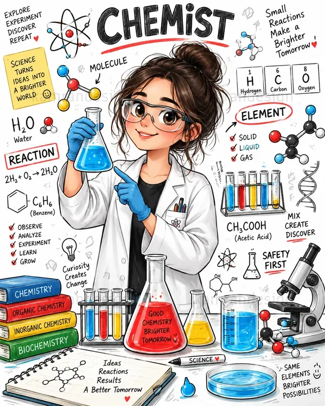 Educational Character Doodle Posters