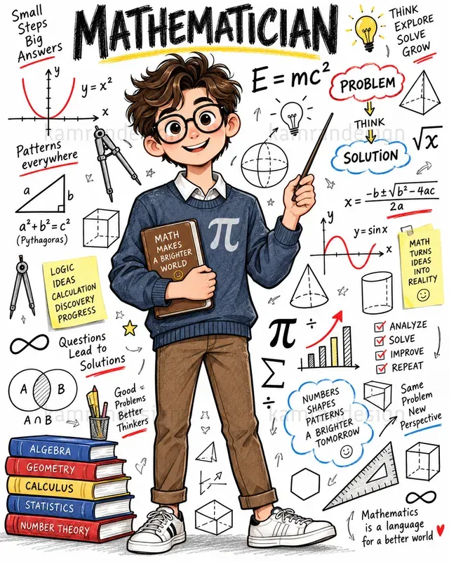 Educational Character Doodle Posters