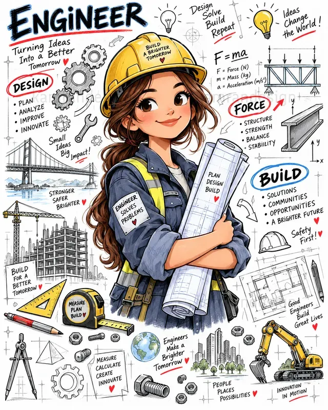 Educational Character Doodle Posters