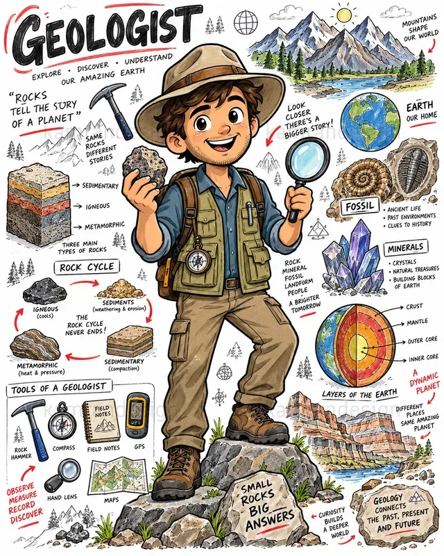 Educational Character Doodle Posters