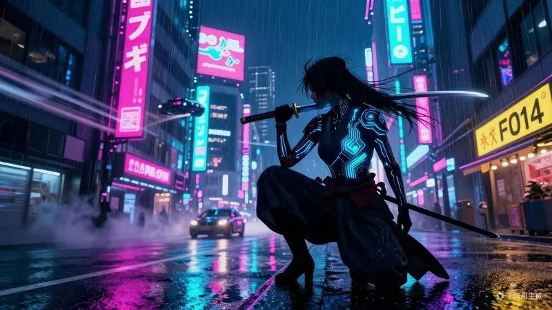 Neon Sentinel Tokyo Rains